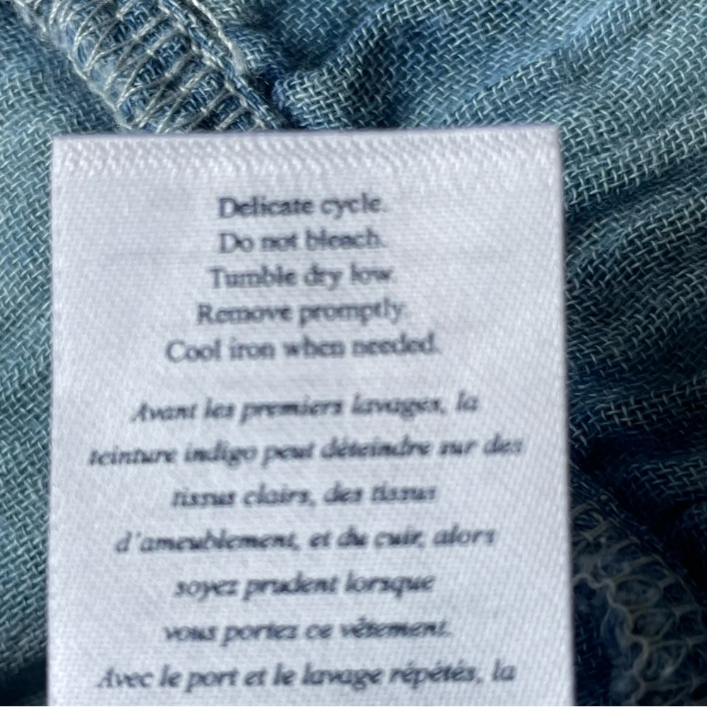 Faherty Dream Cotton Gauze Kasey Dress in Light Indigo Wash NWT - Picture 11 of 16